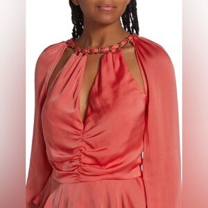 Veronica Beard Yulita Cut-Out Silk-Blend Top